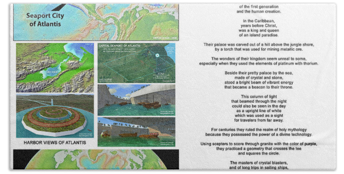 Duane Mccullough Beach Sheet featuring the photograph The Spirit of Atlantis Poem by Duane McCullough