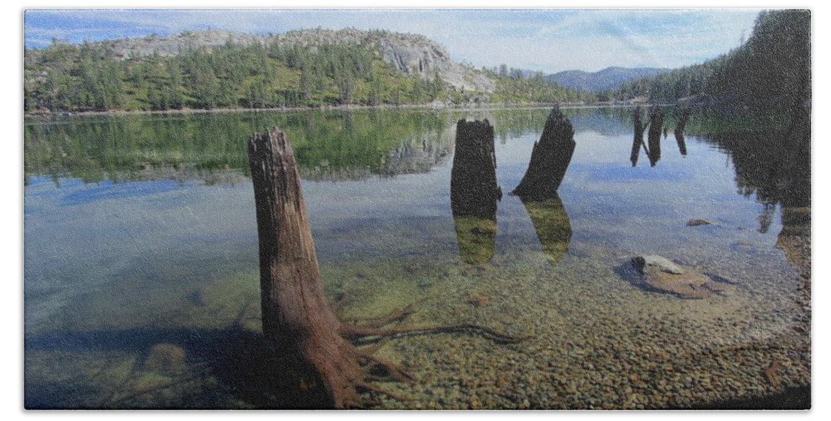 Echo Lake Beach Sheet featuring the photograph The Stir of Echoes by Sean Sarsfield