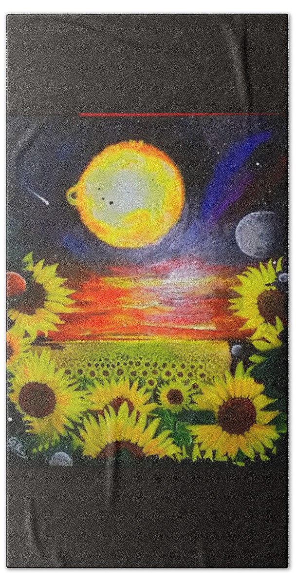 The Sun .antiman Beach Towel featuring the painting The Sunshine by John Palliser