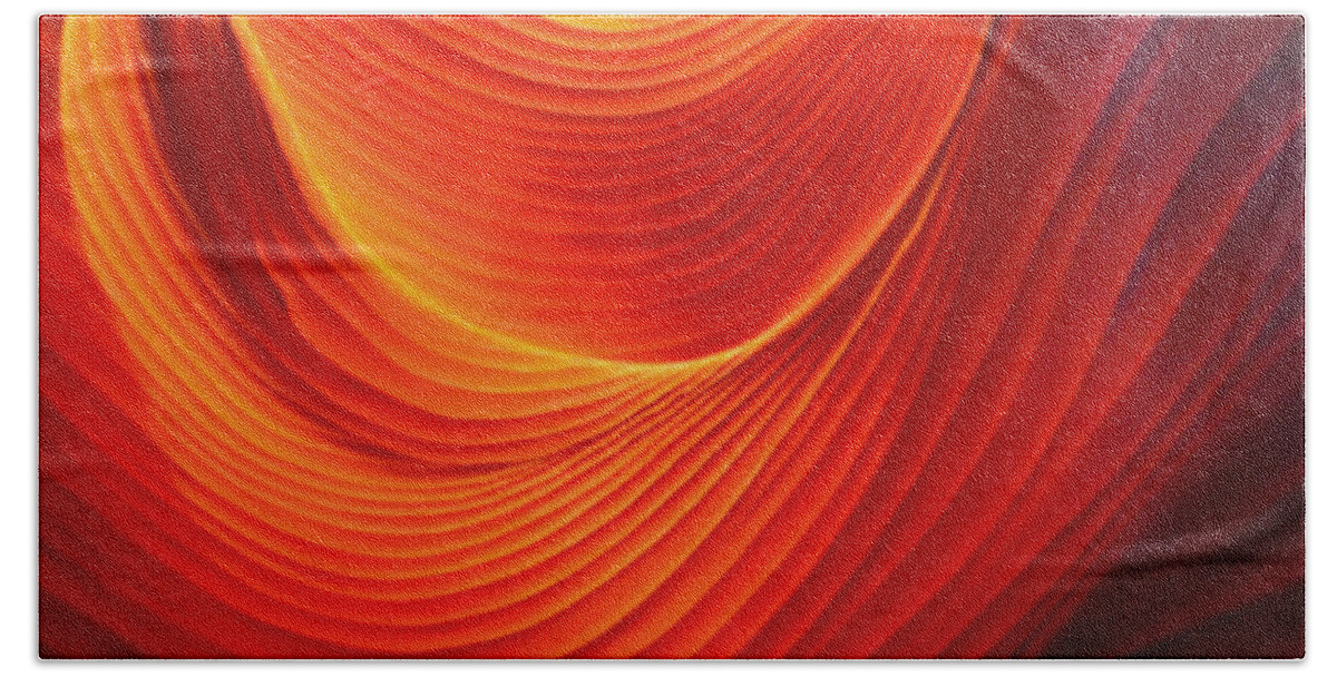 Antelope Canyon Beach Sheet featuring the painting The Swirl by Anni Adkins