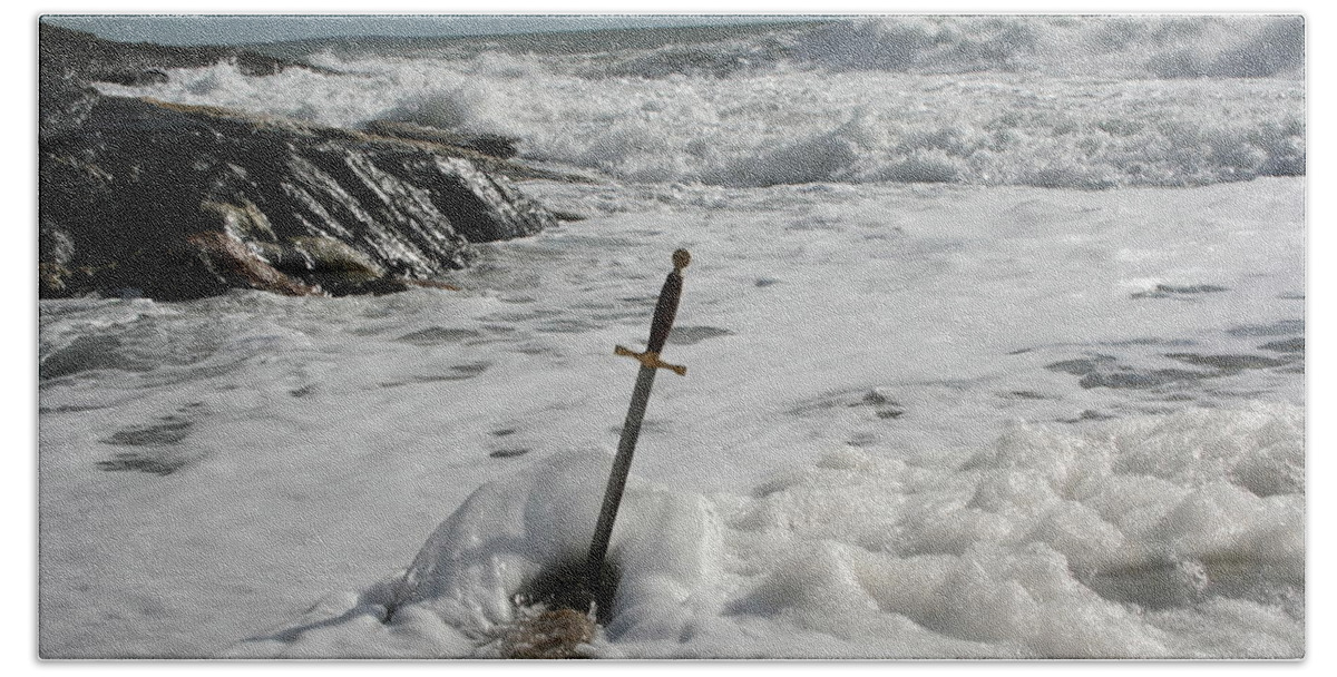 Seascape Beach Towel featuring the photograph The Sword 2 by Doug Mills
