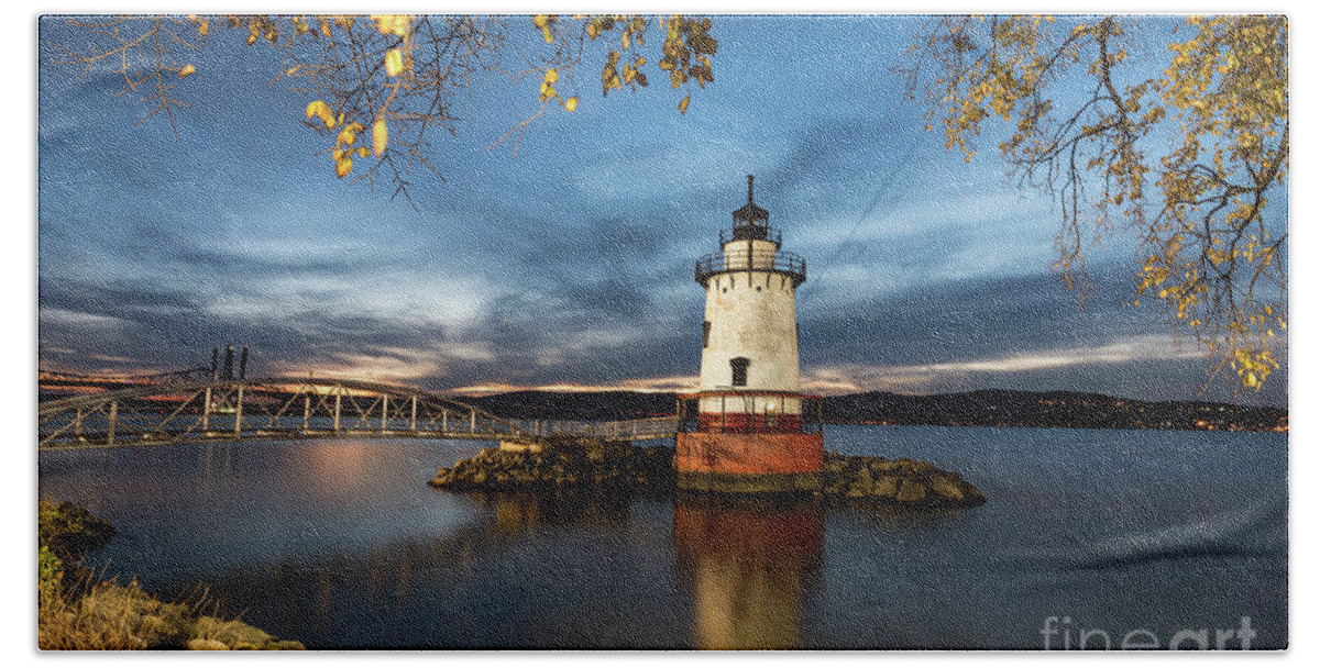 Tarrytown Beach Towel featuring the photograph The Tarrytown Lighthouse by Zawhaus Photography