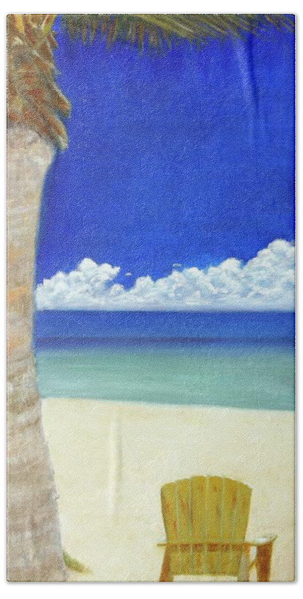 Beach Beach Towel featuring the painting The Warmth of Solitude by Mike Jenkins