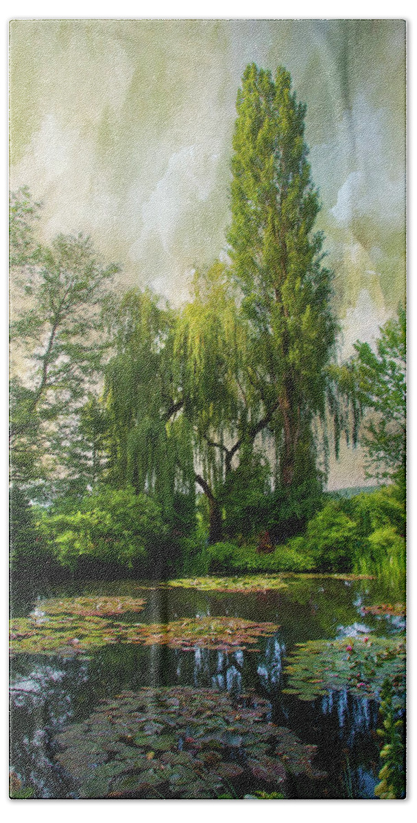 Monet Beach Sheet featuring the photograph The Water Garden by John Rivera