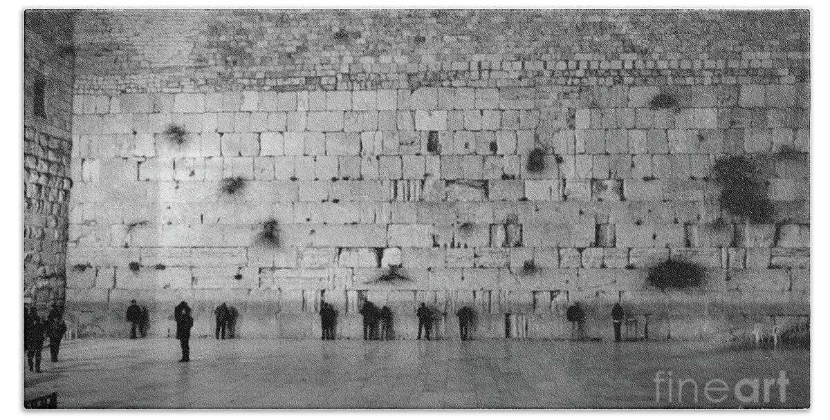 Western Wall Beach Towel featuring the photograph The Western Wall, Jerusalem 2 by Perry Rodriguez