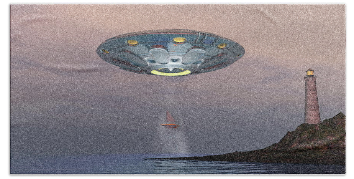 Digital Art Beach Towel featuring the digital art They Will Never Remember it Happened by Michael Wimer