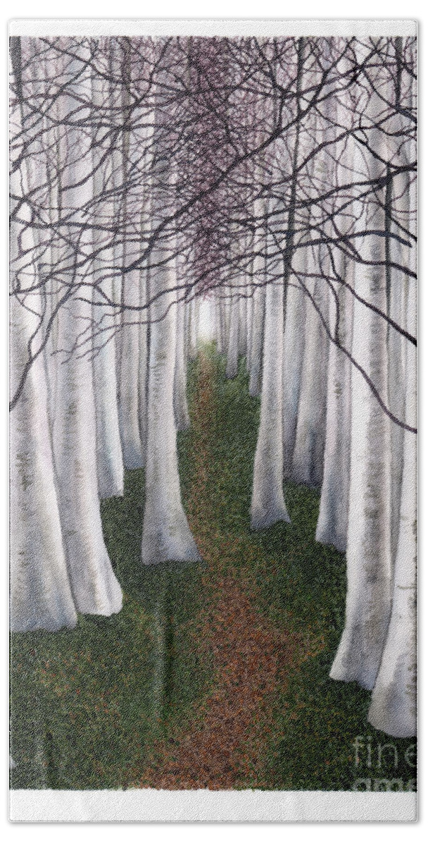 Woods Beach Sheet featuring the painting Thicket by Hilda Wagner