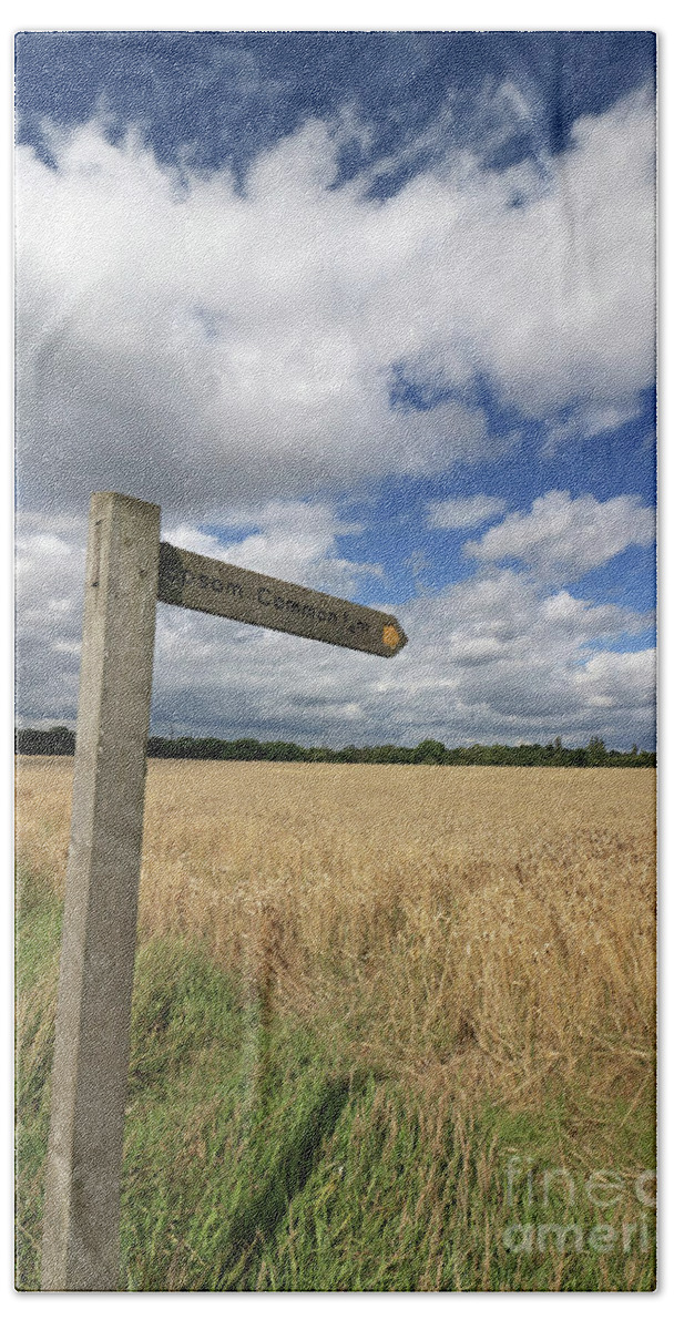 The Way Home English Countryside Beach Towel featuring the photograph Through English Countryside by Julia Gavin