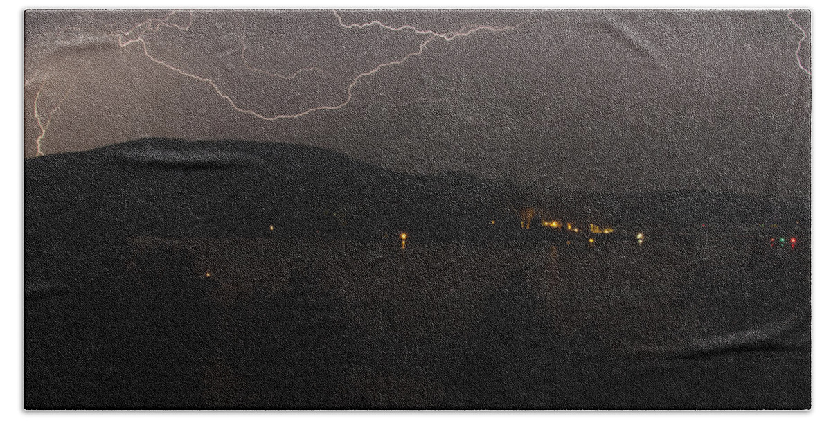 Thunderstorm Beach Towel featuring the photograph Thunderstorm by Albert Seger
