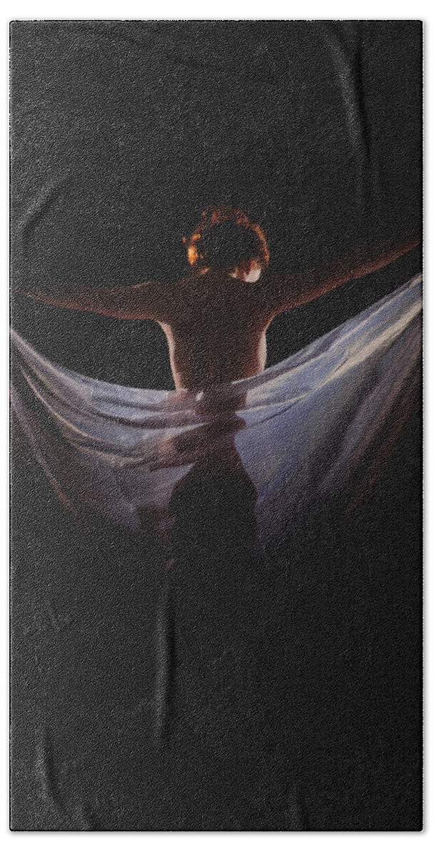 Nude Beach Towel featuring the photograph Tight Hide by Vitaly Vachrushev