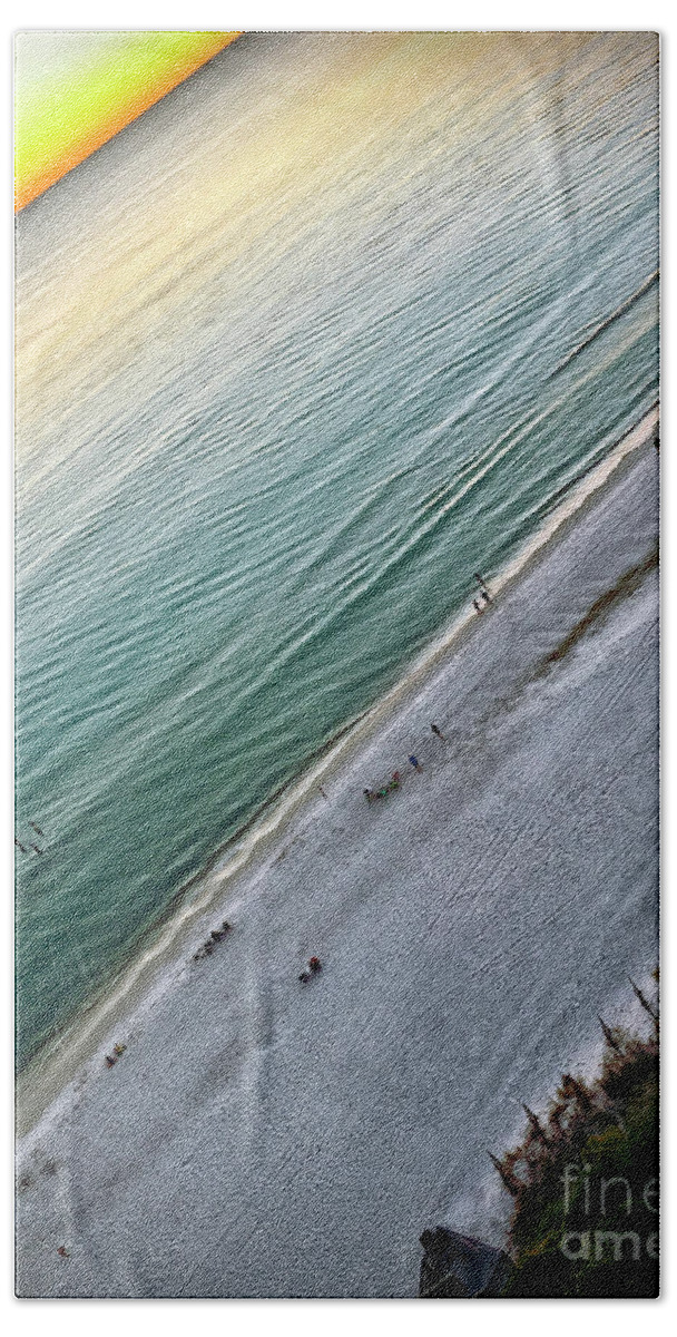 Tilt Beach Towel featuring the photograph Tilted Rule of Thirds Beach Sunset by Walt Foegelle