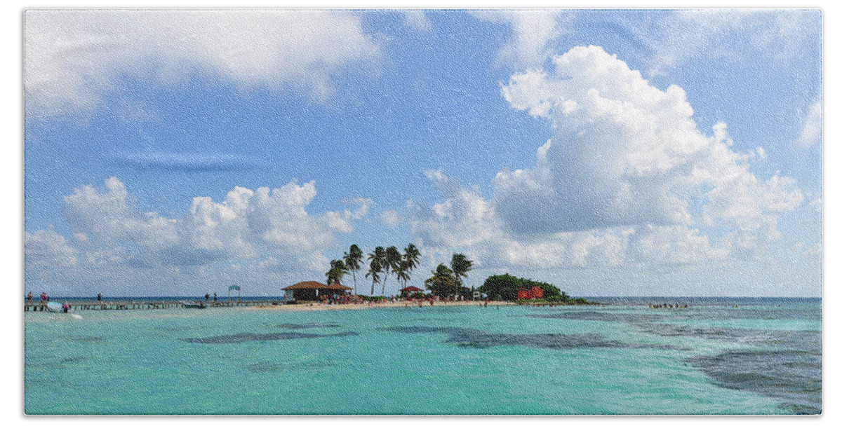 Belize Beach Towel featuring the photograph Tiny Island by Joel Thai