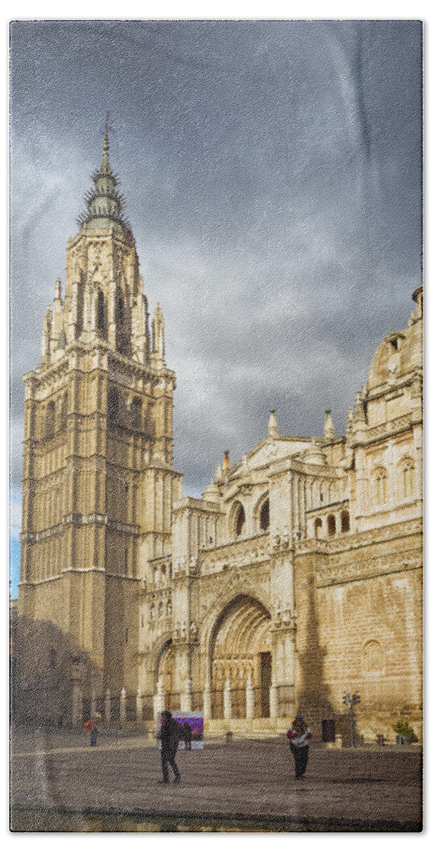 Joan Carroll Beach Towel featuring the photograph Toledo Cathedral by Joan Carroll