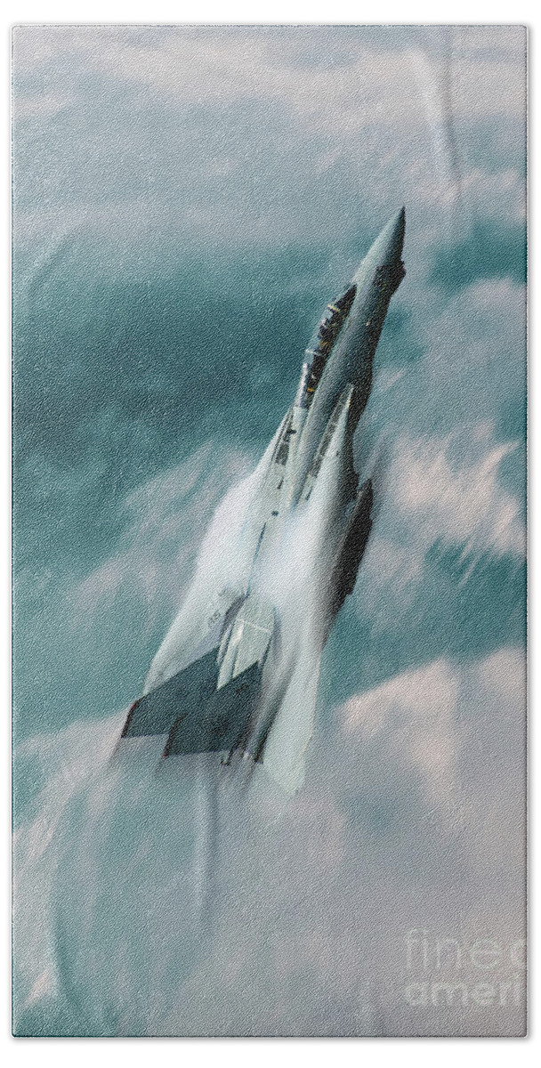 F14 Tomcat Beach Towel featuring the photograph Tomcat Rocket by Airpower Art