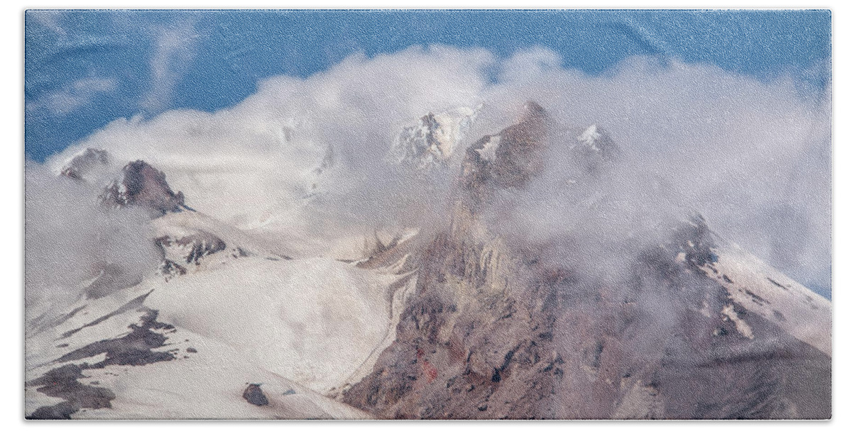 Mount Hood Beach Towel featuring the photograph Top Of The World by Kristina Rinell