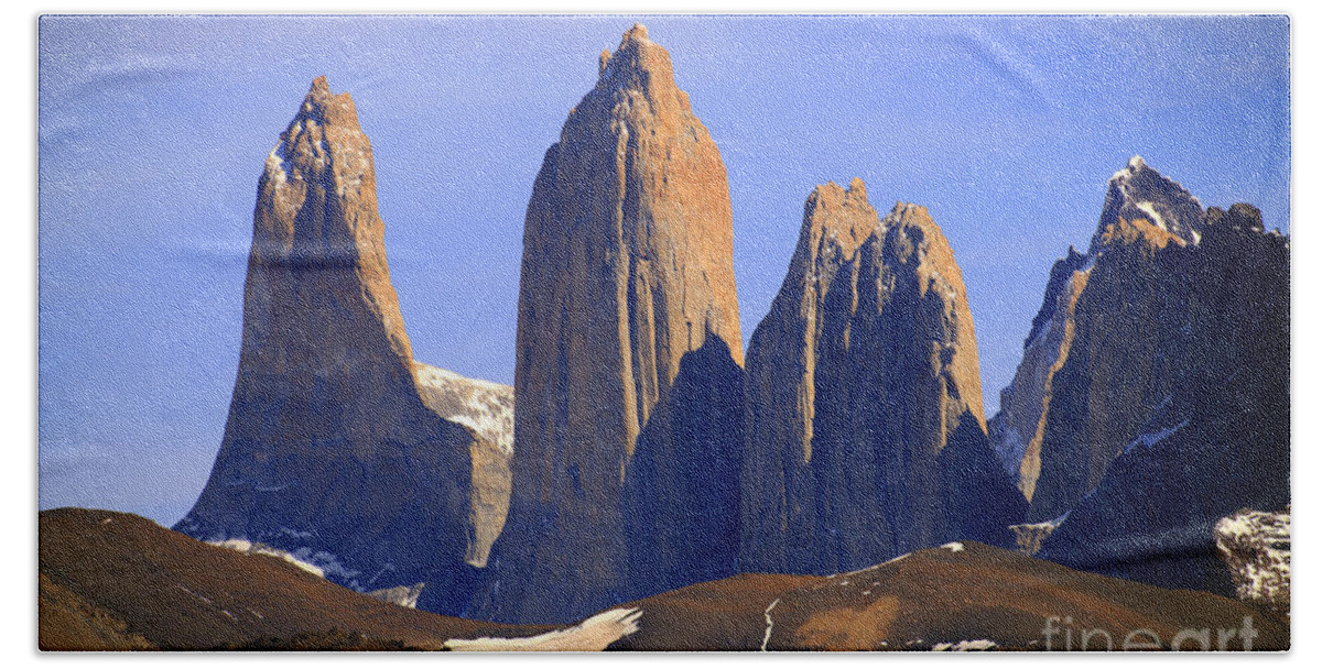 Torres Del Paine National Park Chile Patagonia Beach Towel featuring the photograph Torres del Paine 07 by Bernardo Galmarini
