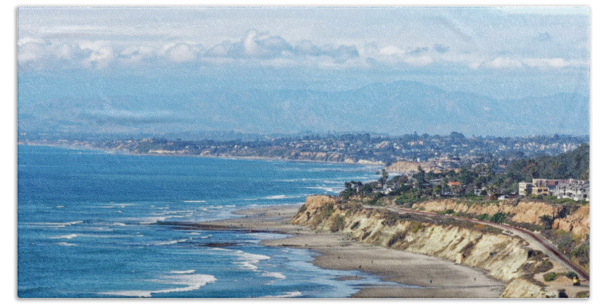 Landscape Beach Sheet featuring the photograph Torrey Pines by Peter Ponzio