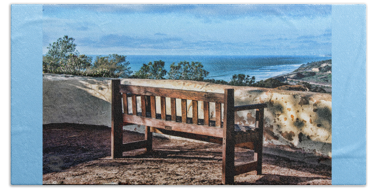 Torrey Pines Nature Preserve Beach Towel featuring the photograph Torrey Pines View by Daniel Hebard