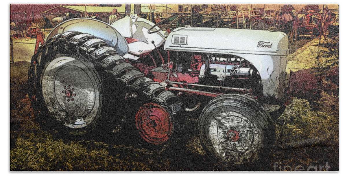 Farm Beach Towel featuring the photograph Tractor too by Deb Nakano