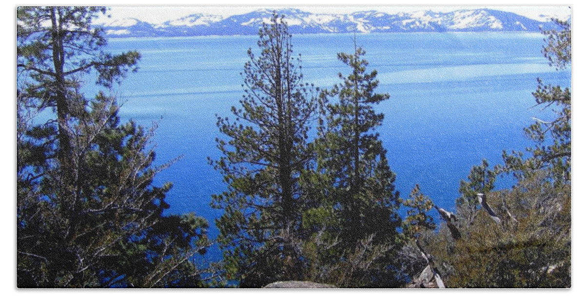 Lake Tahoe Beach Sheet featuring the photograph Tranquil Lake Tahoe by Will Borden
