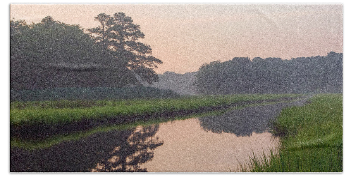 Pond Beach Towel featuring the photograph Tranquil Reflections by Allan Levin