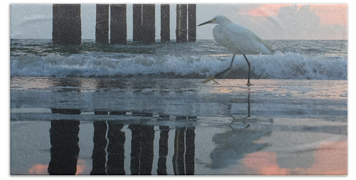 St. Augustine Beach Towel featuring the photograph Tranquil Reflections by LeeAnn Kendall