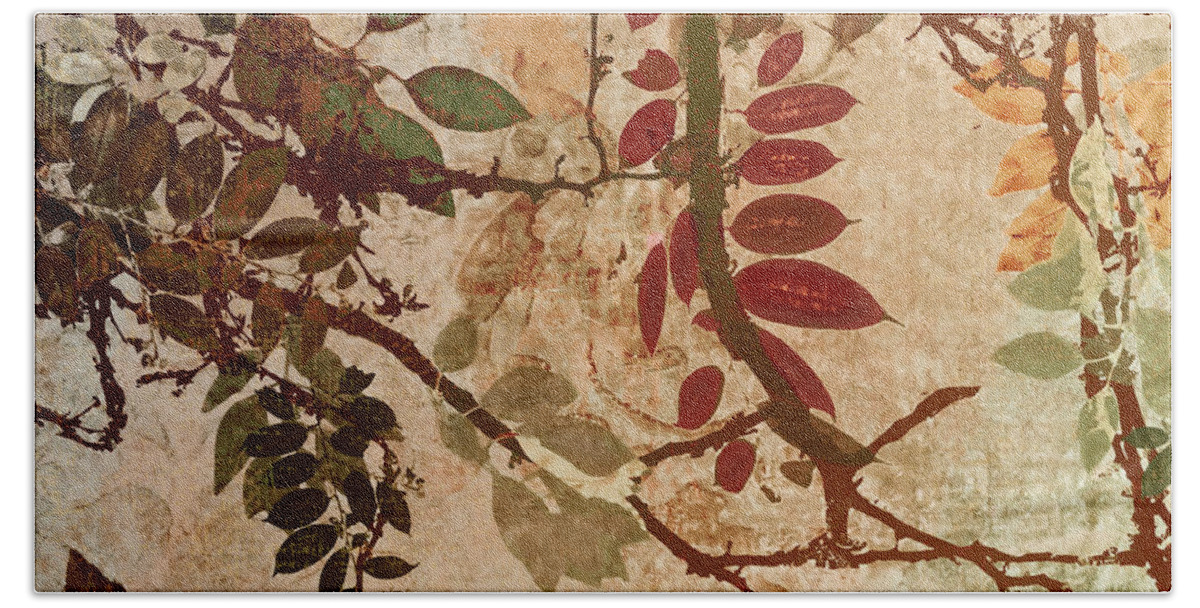Autumn Leaves Beach Towel featuring the painting Transition by Mindy Sommers