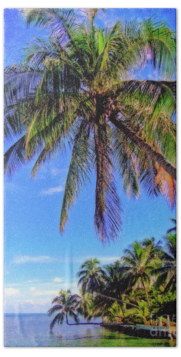 Tree Beach Sheet featuring the photograph Tropical Palms by Sue Melvin