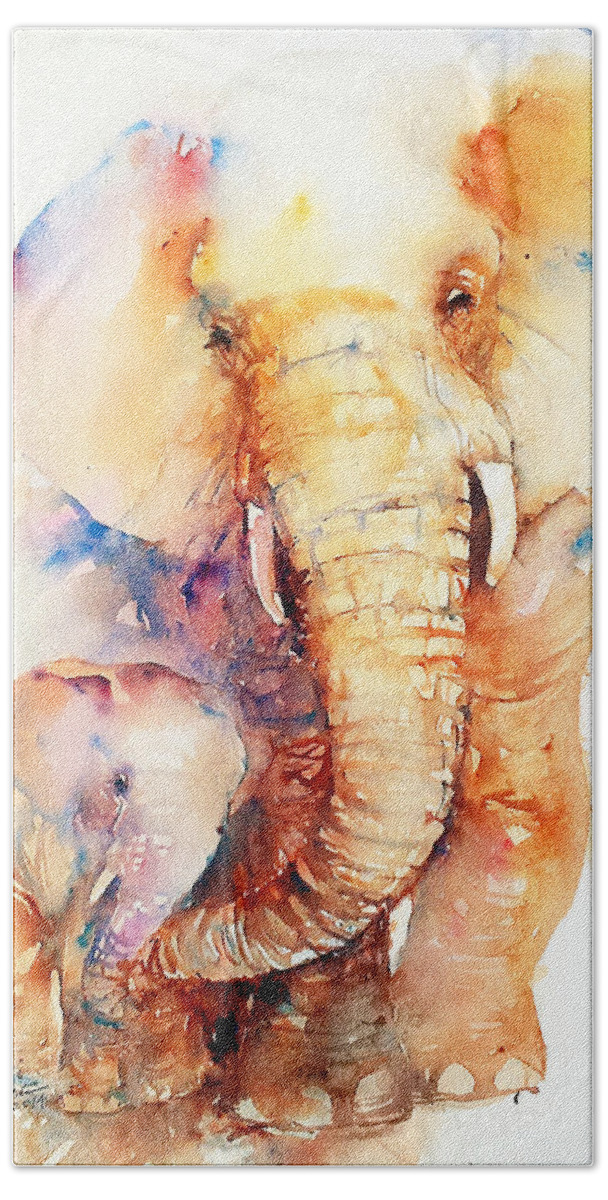 Elephant Beach Sheet featuring the painting True Love by Arti Chauhan