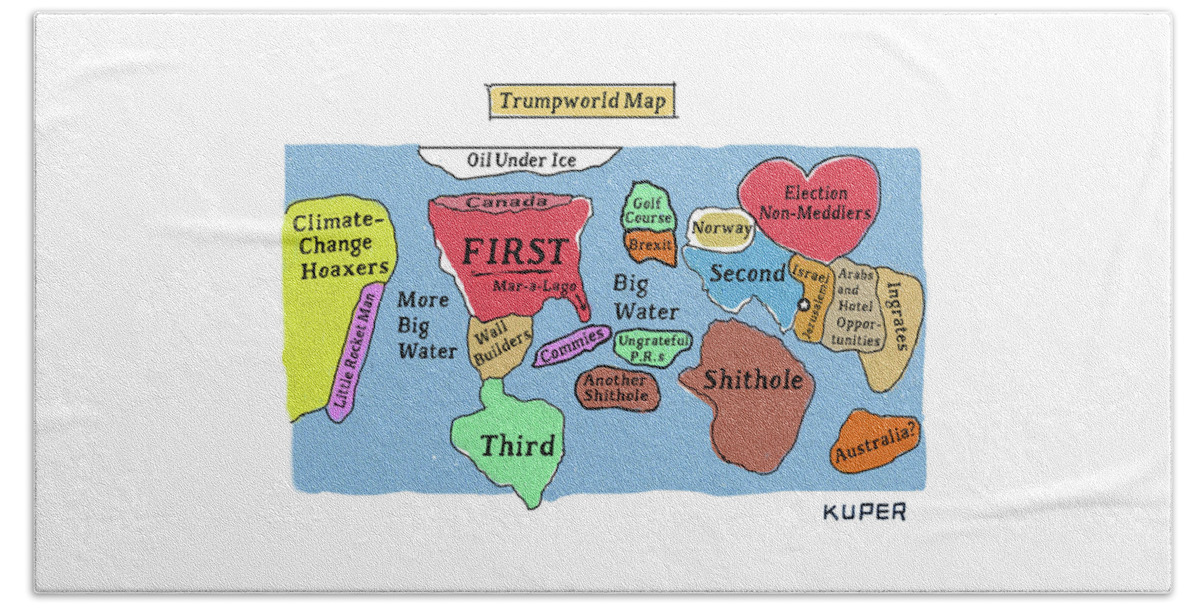 Trumpworld Map Beach Sheet