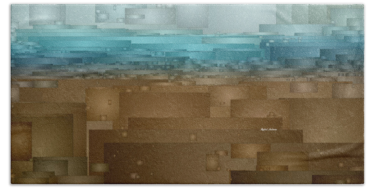Rafael Salazar Beach Towel featuring the digital art Tsunami by Rafael Salazar