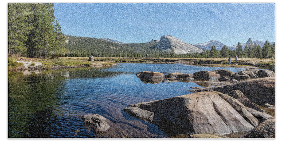 Tuolumne River Beach Towel featuring the photograph Tuolumne River and Meadows, No. 1 by Belinda Greb