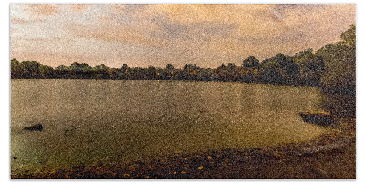 Turners Beach Towel featuring the photograph Turners Pond after Dark by Brian MacLean