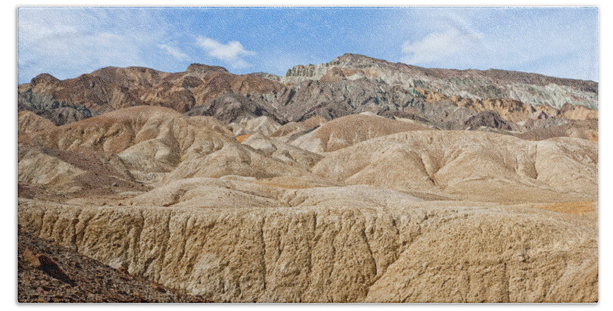 Arid Climate Beach Towel featuring the photograph Twenty Mule Team Canyon by Jeff Goulden