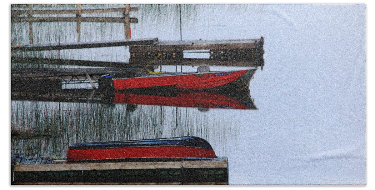 Key River Beach Towel featuring the photograph Twilight Reflections by Debbie Oppermann