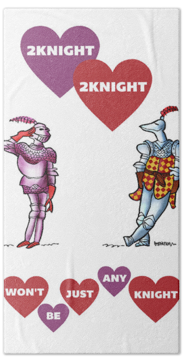 Knight Beach Towel featuring the digital art Two Knight Two Knight by Mark Armstrong
