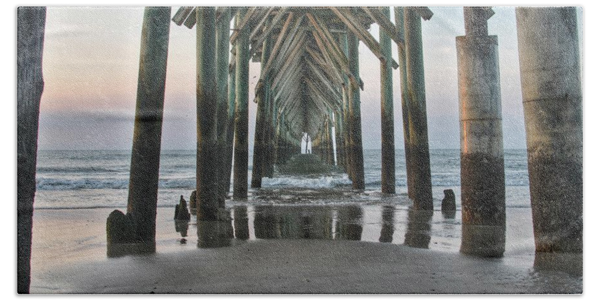 Pier Beach Towel featuring the photograph Under the Pier by Doug Ash