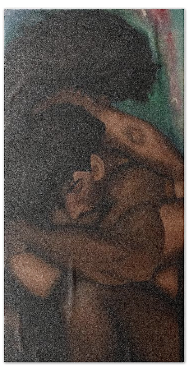 Figure Beach Towel featuring the painting Undying Passion by Pamela Henry