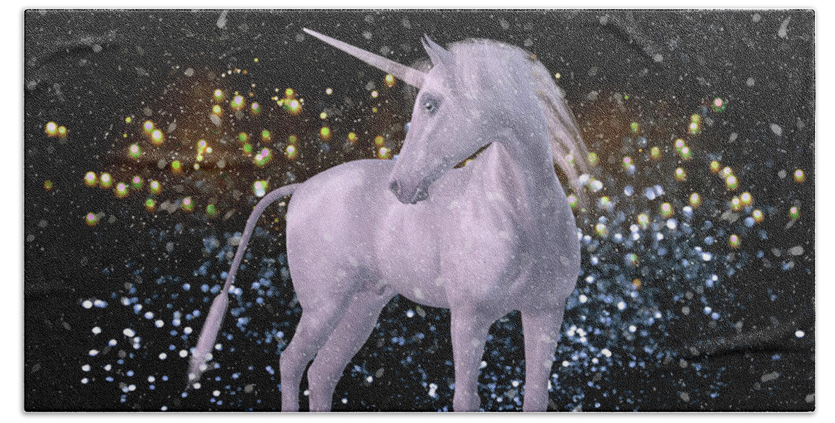 Unicorn Dust Beach Sheet by Digital Art Cafe - Pixels