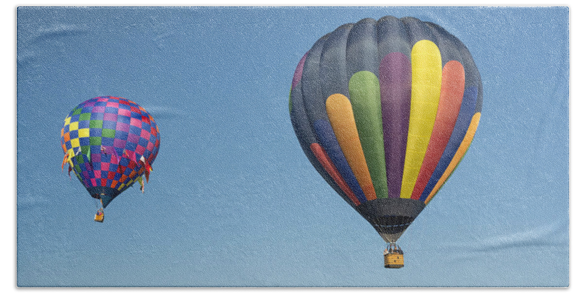 Balloon Beach Towel featuring the photograph Up Up and Away by Robert Fawcett