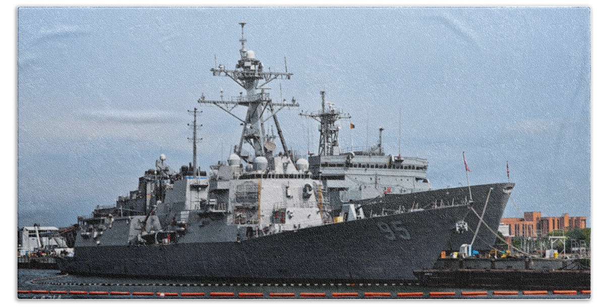 Ship Beach Towel featuring the photograph USS James E. Williams DDG-95 by Christopher Holmes