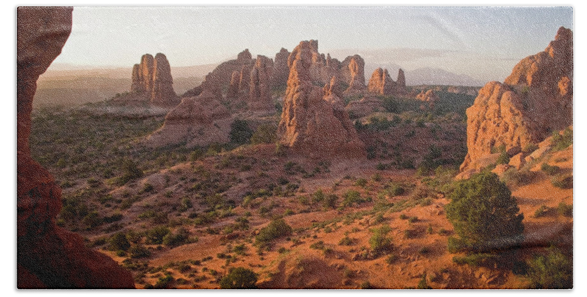 America Beach Towel featuring the photograph Utah Desert Landscape - Arches National Park by Gregory Ballos