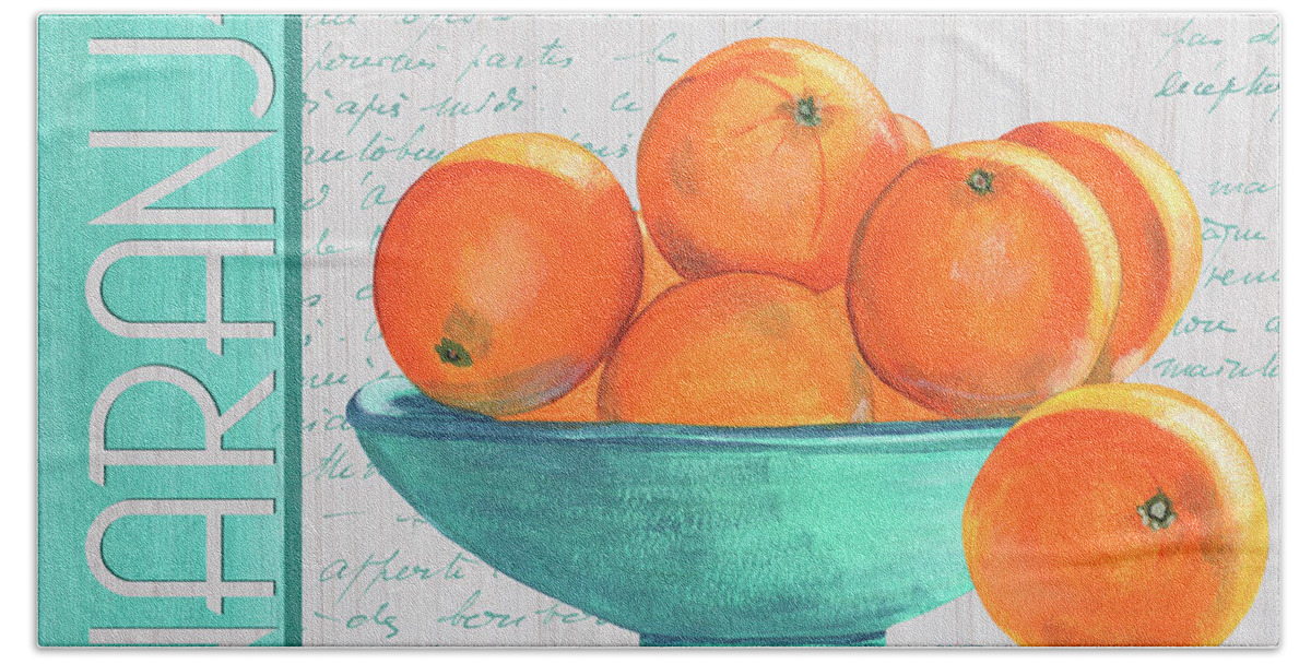 Orange Beach Sheet featuring the painting Valencia 3 by Debbie DeWitt