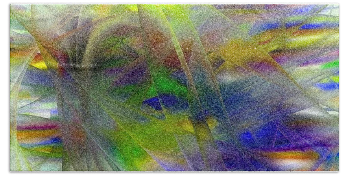 Veils Beach Sheet featuring the digital art Veils Of Color 2 by Greg Moores