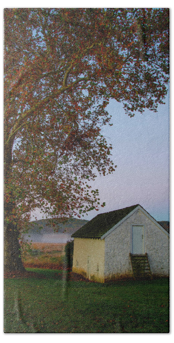 Valley Beach Towel featuring the photograph Valley Forge on a Quiet Autumn Morning by Bill Cannon