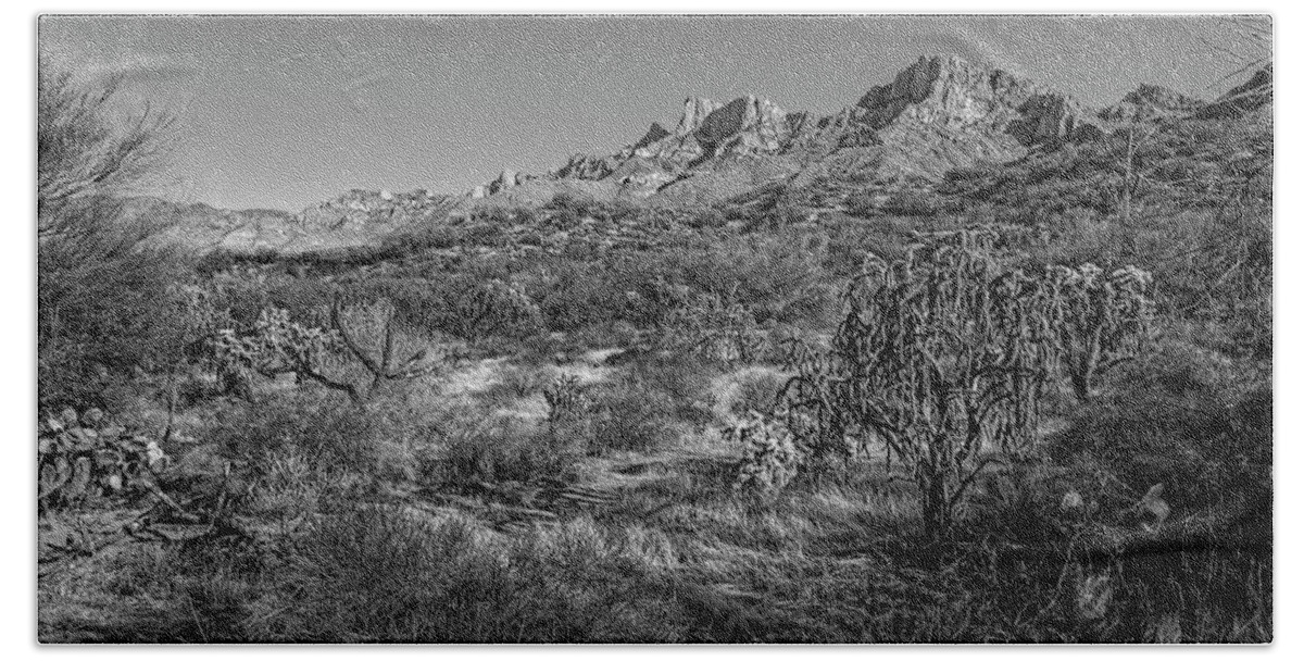 Santa Catalina Mountains Beach Sheet featuring the photograph Valley View h1842 by Mark Myhaver