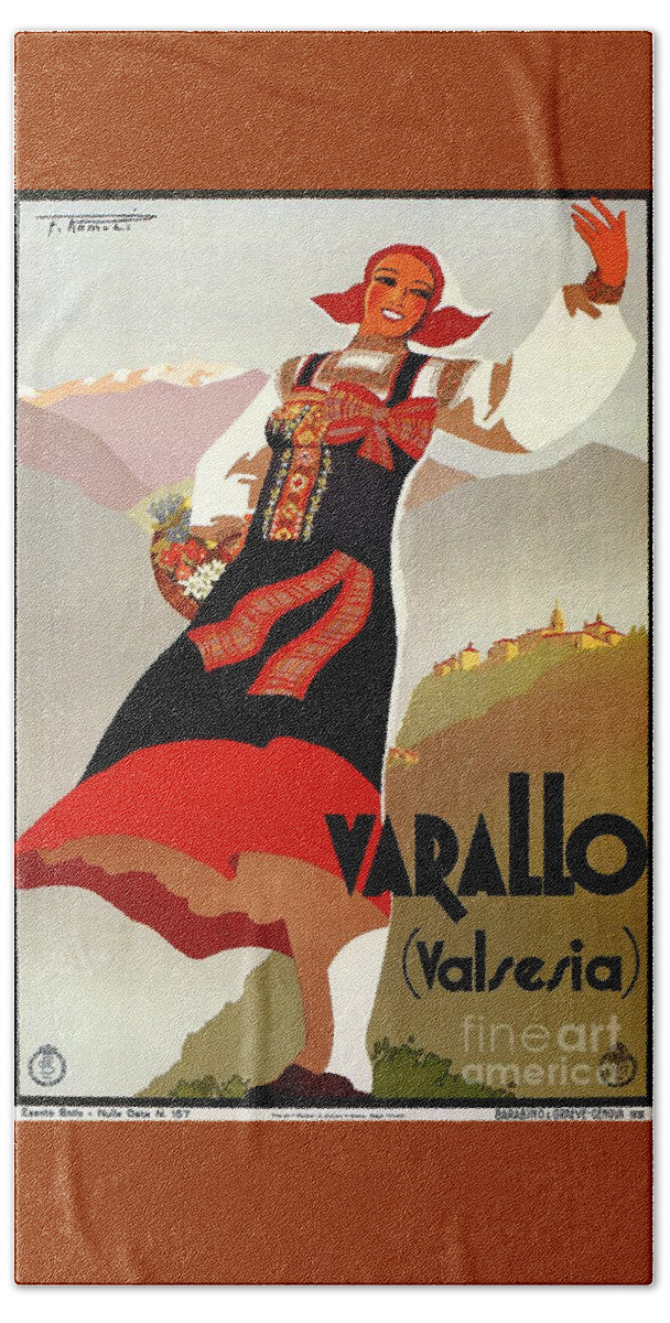 Varallo Beach Towel featuring the digital art Varallo Valsesia by Heidi De Leeuw