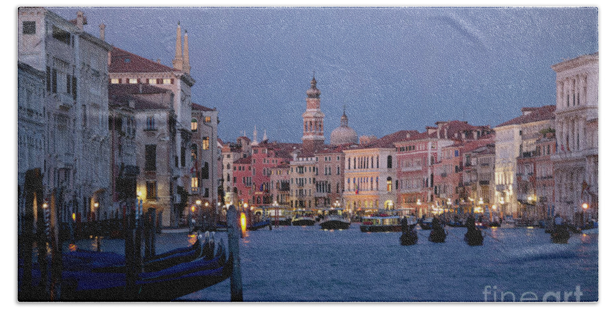 Venice Beach Towel featuring the photograph Venice Blue Hour 2 by Heiko Koehrer-Wagner