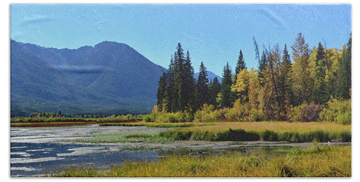 Vermillion Lake Beach Towel featuring the photograph Vermillion Lake No. 7-1 by Sandy Taylor