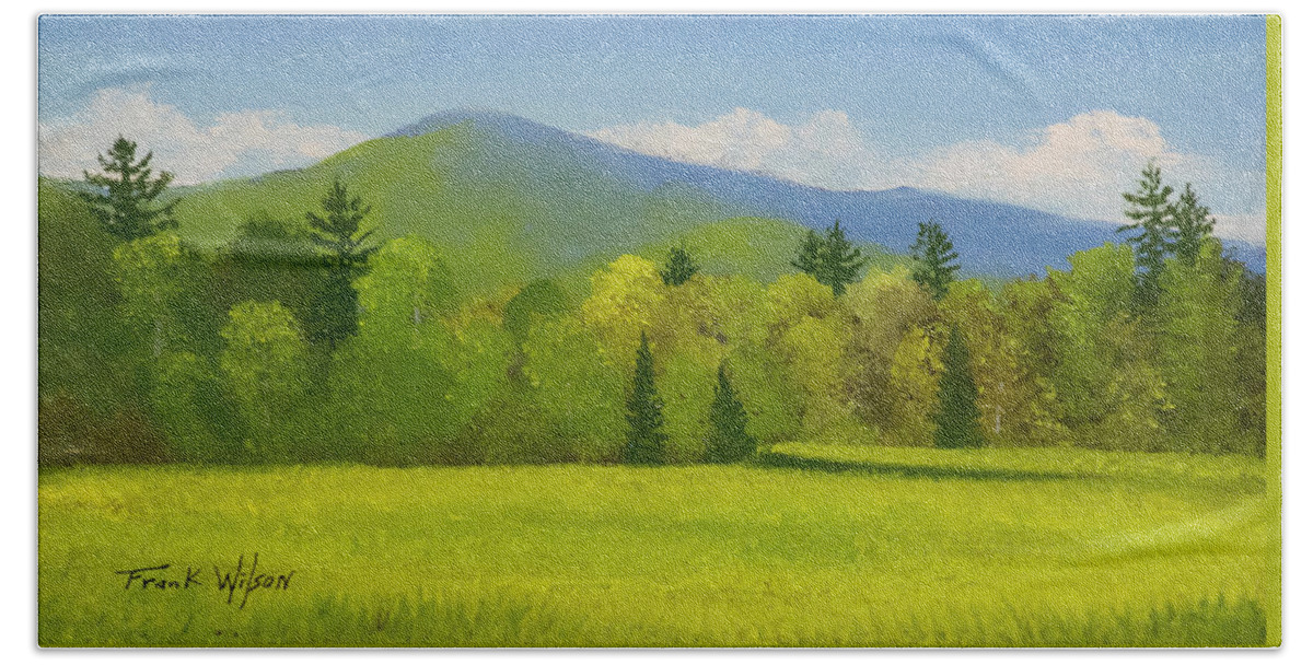 Trees Beach Towel featuring the painting Vermont Spring by Frank Wilson